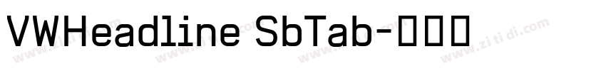 VWHeadline SbTab字体转换